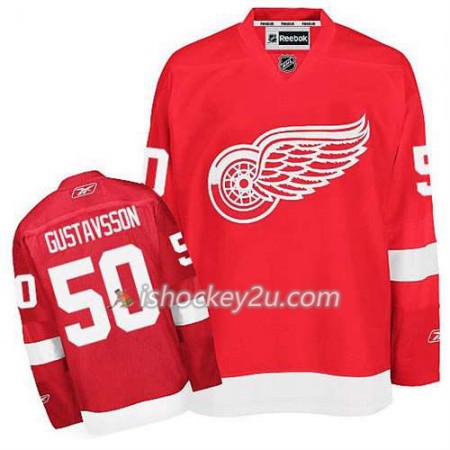 Reebok Mænd NHL Detroit Red Wings Trøje Jonas Gustavsson #50 Hjemme Rød