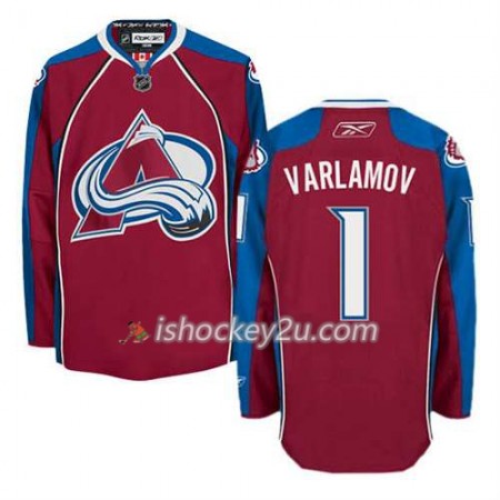 Reebok Mænd NHL Colorado Avalanche Trøje Semyon Varlamov #1 Hjemme Rød