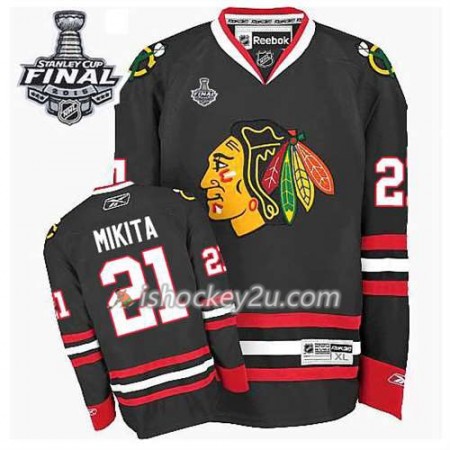 Reebok Mænd NHL Chicago Blackhawks Trøje Ryan Callahan #21 Tredje Sort 2015 Stanley Cup