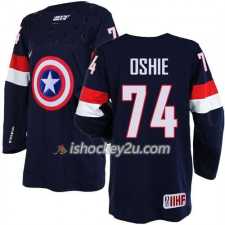 Reebok Mænd NHL USA Team Trøje T. J. Oshie #74 Blå
