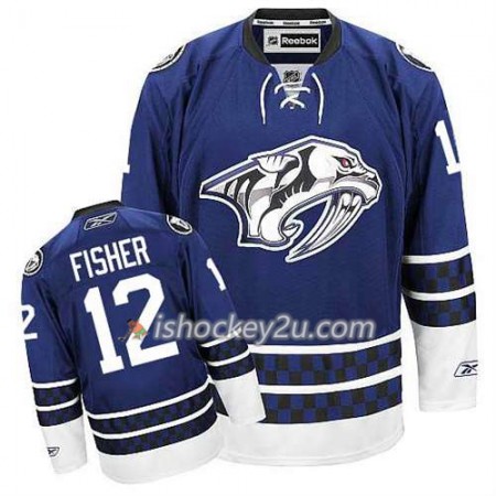 Reebok Mænd NHL Nashville Predators Trøje Mike Fisher #12 Tredje Blå