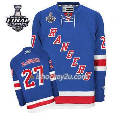 Reebok Mænd NHL New York Rangers Trøje Ryan McDonagh #27 Hjemme Blå 2014 Stanley Cup