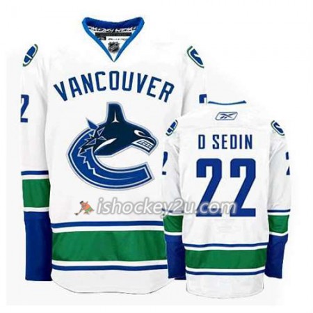 Reebok Mænd NHL Vancouver Canucks Trøje Daniel Sedin #22 Udebane Hvid Reebok Mænd NHL Vancouver Canucks Trøje Daniel Sedin #22 Udebane Hvid