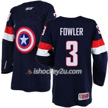 Reebok Mænd NHL USA Team Trøje Cam Fowler #3 Blå