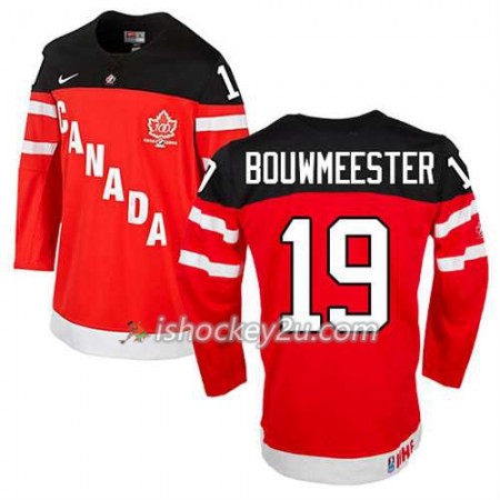 Børn NHL Canada Team Trøje Jay Bouwmeester #19 100th Anniversary Rød