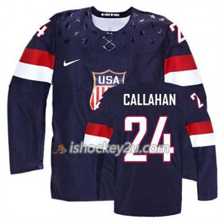 Reebok Mænd NHL USA Team Trøje Ryan Callahan #24 Udebane Blå