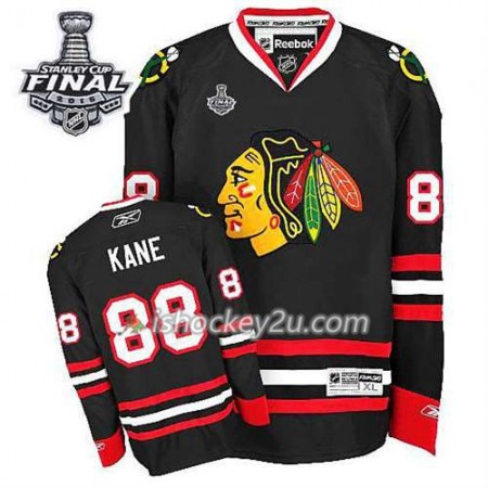 Reebok Dame NHL Chicago Blackhawks Trøje Patrick Kane #88 Tredje Sort 2015 Stanley Cup Reebok Dame NHL Chicago Blackhawks Trøje Patrick Kane #88 Tredje Sort 2015 Stanley Cup