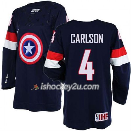 Reebok Mænd NHL USA Team Trøje John Carlson #4 Blå