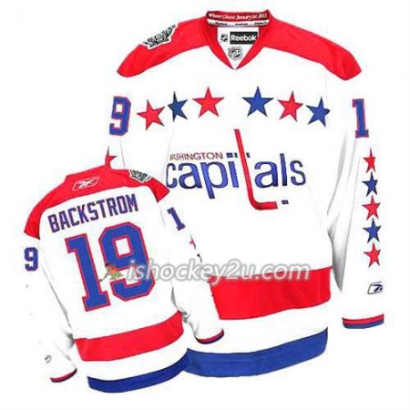 Reebok Mænd NHL Washington Capitals Trøje Nicklas Backstrom #19 Tredje Hvid