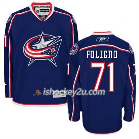 Reebok Mænd NHL Columbus Blue Jackets Trøje Nick Foligno #71 Hjemme Hvid