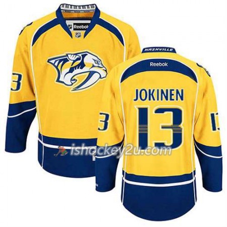 Reebok Mænd NHL Nashville Predators Trøje Olli Jokinen #13 Hjemme Guld