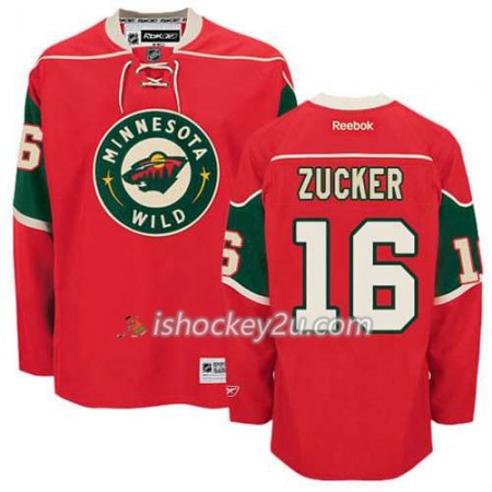 Reebok Mænd NHL Minnesota Wild Trøje Jason Zucker #16 Hjemme Rød