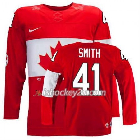 Reebok Dame NHL Canada Team Trøje Mike Smith #41 Udebane Rød