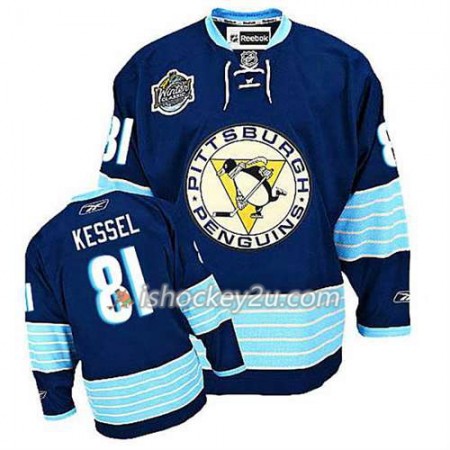 Reebok NHL Pittsburgh Penguins Trøje Phil Kessel #81 Blå Tredje 2016 Stanley Cup