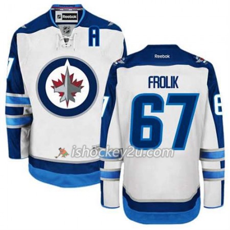 Reebok Mænd NHL Winnipeg Jets Trøje Michael Frolik #67 Udebane Hvid