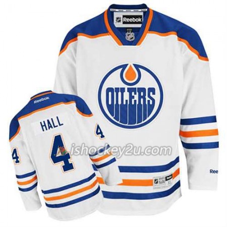 Reebok Mænd NHL Edmonton Oilers Trøje Taylor Hall #4 Udebane Hvid