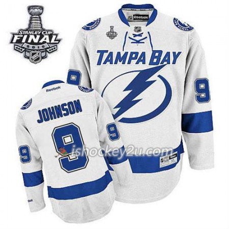 Reebok Mænd NHL Tampa Bay Lightning Trøje Tyler Johnson #9 Udebane Hvid 2015 Stanley Cup