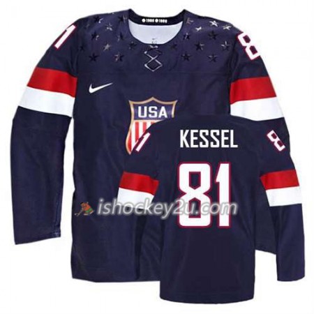 Reebok Mænd NHL USA Team Trøje Phil Kessel #81 Udebane Blå