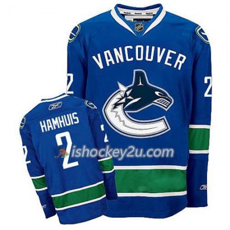 Reebok Mænd NHL Vancouver Canucks Trøje Dan Hamhuis #2 Hjemme Blå