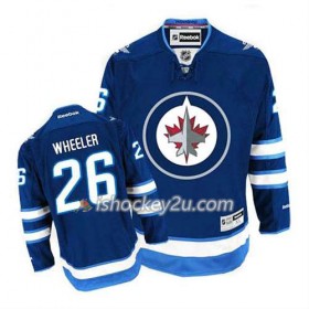 Reebok Mænd NHL Winnipeg Jets Trøje Blake Wheeler #26 Hjemme Blå