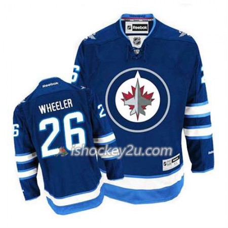 Reebok Mænd NHL Winnipeg Jets Trøje Blake Wheeler #26 Hjemme Blå