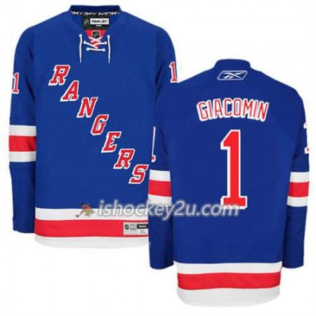 Reebok Mænd NHL New York Rangers Trøje Eddie Giacomin #1 Hjemme Blå