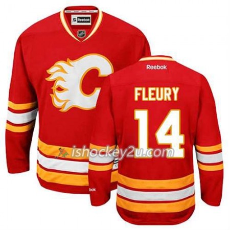 Reebok Mænd NHL Calgary Flames Trøje Theoren Fleury #14 Tredje Rød