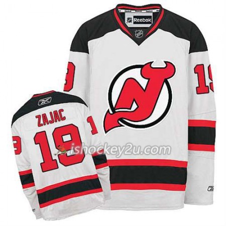 Reebok Mænd NHL New Jersey Devils Trøje Travis Zajac #19 Udebane Hvid Reebok Mænd NHL New Jersey Devils Trøje Travis Zajac #19 Udebane Hvid