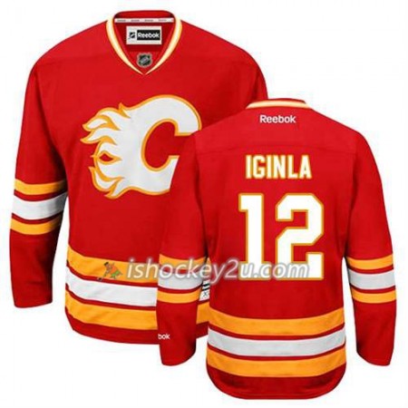 Reebok Mænd NHL Calgary Flames Trøje Jarome Iginla #12 Tredje Rød