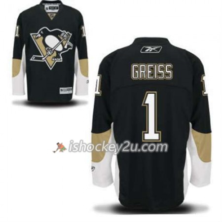 Reebok Mænd NHL Pittsburgh Penguins Trøje Thomas Greiss 1 Sort Hjemme