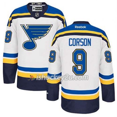 Reebok Mænd NHL St. Louis Blues Trøje Shayne Corson #9 Udebane Hvid