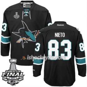 Reebok NHL San Jose Sharks Trøje Matt Nieto #83 Sort Tredje 2016 Stanley Cup