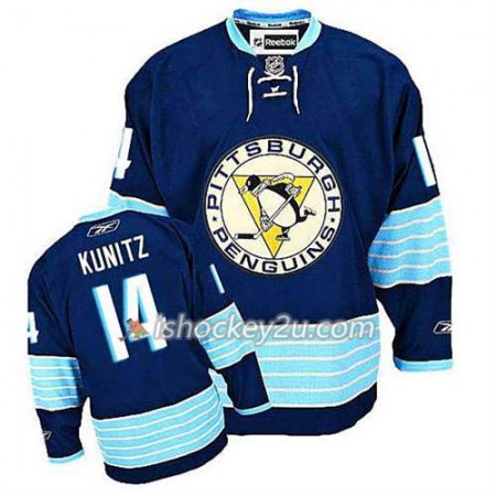 Reebok NHL Pittsburgh Penguins Trøje Chris Kunitz #14 Blå Tredje 2016 Stanley Cup
