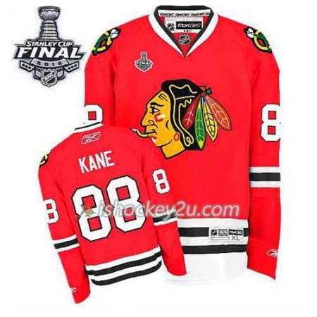 Børn NHL Chicago Blackhawks Trøje Patrick Kane #88 Hjemme Rød 2015 Stanley Cup