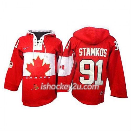 Børn NHL Canada Team Trøje Steven Stamkos #91 Premier Olympic Rød