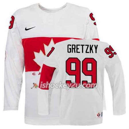 Reebok Mænd NHL Canada Team Trøje Wayne Gretzky #99 Hjemme Hvid