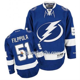 Reebok Mænd NHL Tampa Bay Lightning Trøje Valtteri Filppula #51 Hjemme Blå