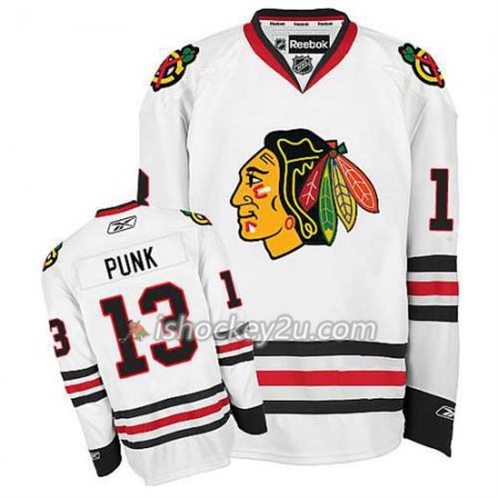 Børn NHL Chicago Blackhawks Trøje CM Punk #13 Premier Udebane Hvid