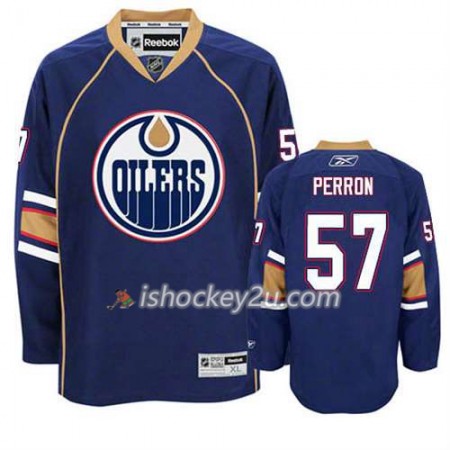 Reebok Mænd NHL Edmonton Oilers Trøje David Perron #57 Tredje Blå