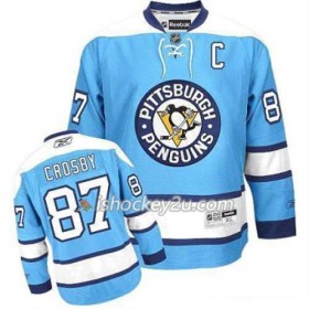 Reebok Mænd NHL Pittsburgh Penguins Trøje Sidney Crosby 87 Blå Tredje