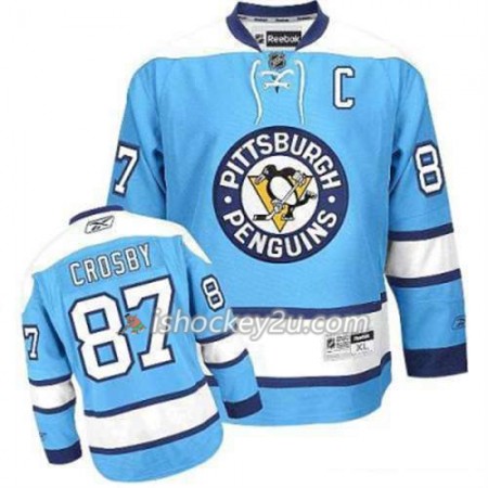 Reebok Mænd NHL Pittsburgh Penguins Trøje Sidney Crosby 87 Blå Tredje