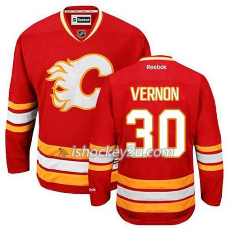 Reebok Mænd NHL Calgary Flames Trøje Mike Vernon #30 Rød