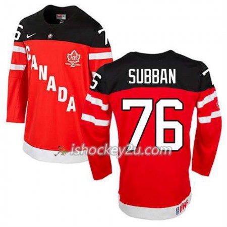 Reebok Mænd NHL Canada Team Trøje P.K Subban #76 100th Anniversary Rød