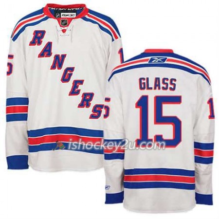 Reebok Mænd NHL New York Rangers Trøje Tanner Glass #15 Udebane Hvid
