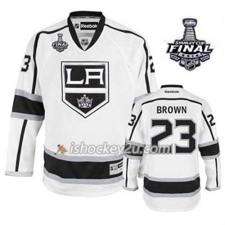 Reebok Mænd NHL Los Angeles Kings Trøje Drew Doughty #23 Udebane Hvid 2014 Stanley Cup
