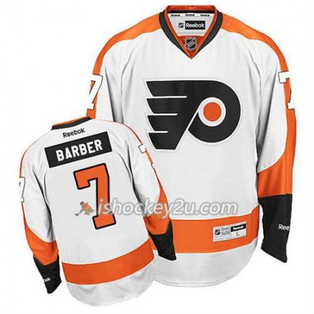 Reebok Mænd NHL Philadelphia Flyers Trøje Bill Barber #7 Udebane Hvid Reebok Mænd NHL Philadelphia Flyers Trøje Bill Barber #7 Udebane Hvid