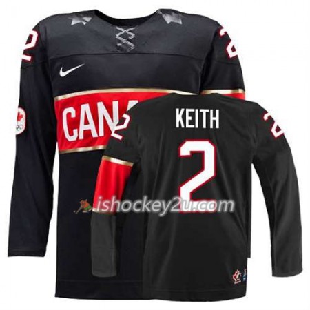 Reebok Mænd NHL Canada Team Trøje Duncan Keith #2 Tredje Sort