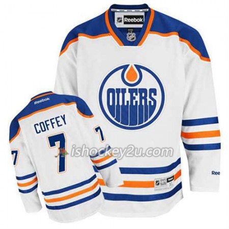 Reebok Mænd NHL Edmonton Oilers Trøje Paul Coffey #7 Udebane Hvid Reebok Mænd NHL Edmonton Oilers Trøje Paul Coffey #7 Udebane Hvid