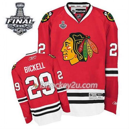 Børn NHL Chicago Blackhawks Trøje Bryan Bickell #29 Hjemme Rød 2015 Stanley Cup