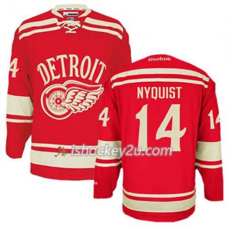 Reebok Mænd NHL Detroit Red Wings Trøje Gustav Nyquist #14 2014 Winter Classic Rød